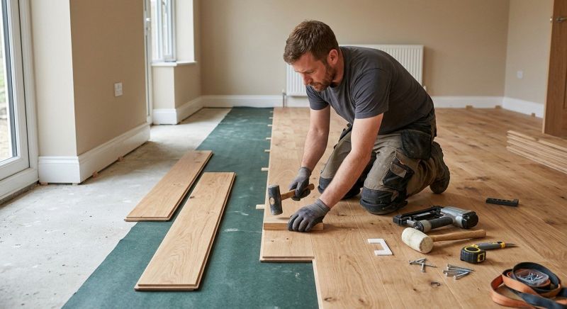 Dark Wood Floor Installation in Ozaukee County, WI