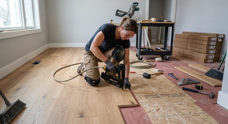 Hardwood Floor Installation in Belgium, WI