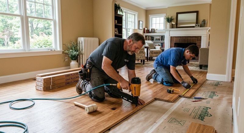 Hardwood Floor Installation in Belgium, WI