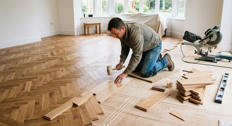 Hickory Floor Installation in Ozaukee County, WI