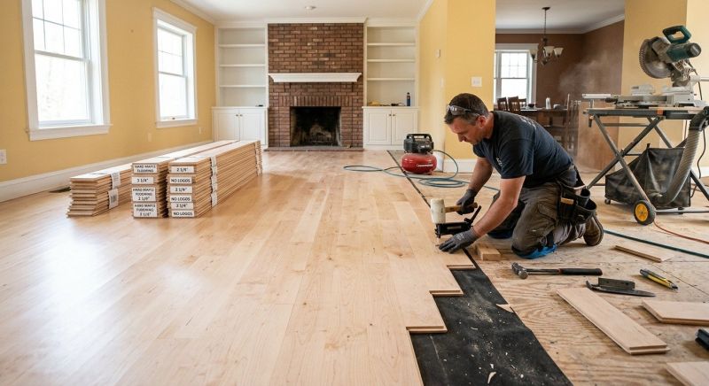 Maple Flooring Installation in Port Washington, WI
