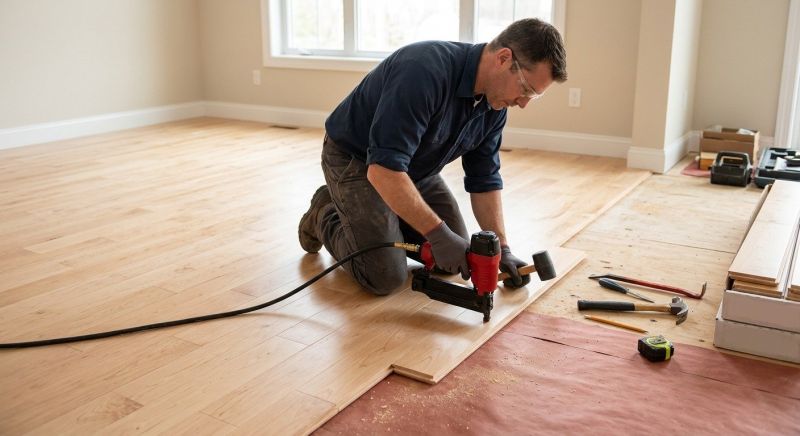 Maple Flooring Installation in Port Washington, WI