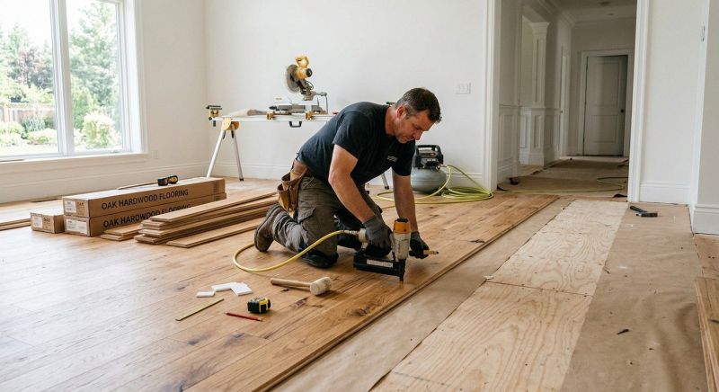 Oak Floor Installation in Greendale, WI