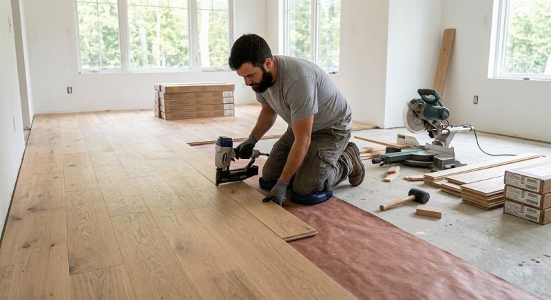 Oak Floor Installation in Kewaskum, WI