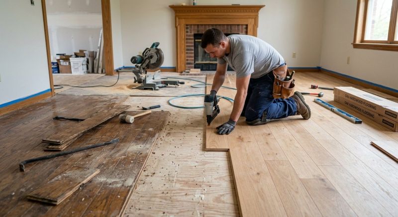 Oak Floor Installation in Menomonee Falls, WI