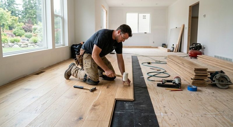 Oak Floor Installation in Milwaukee County, WI