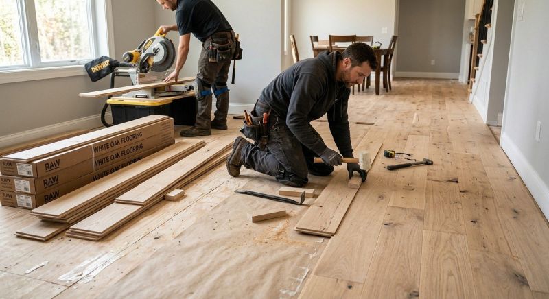 Oak Floor Installation in Slinger, WI