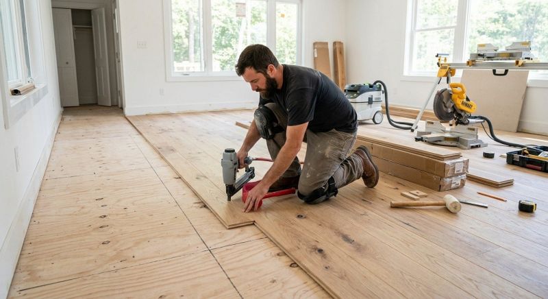 Oak Floor Installation in West Bend, WI