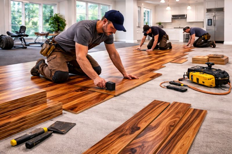 Teak Flooring Installation in Ozaukee County, WI