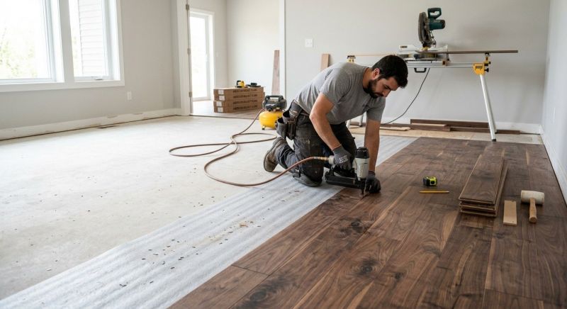 Walnut Flooring Installation in Ozaukee County, WI