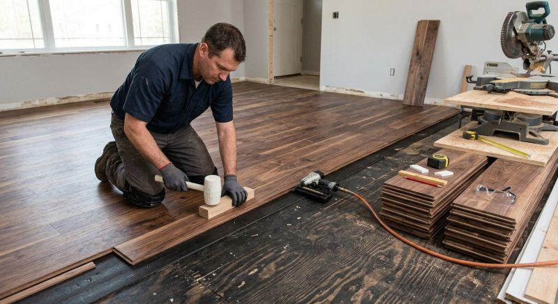 Walnut Flooring Installation in Ozaukee County, WI