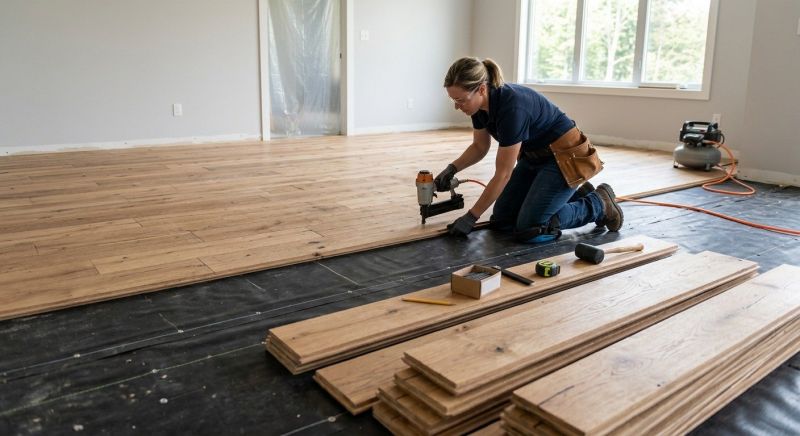 Wide Plank Floor Installation in Ozaukee County, WI