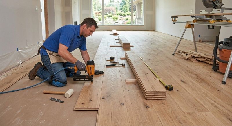 Wide Plank Floor Installation in Ozaukee County, WI